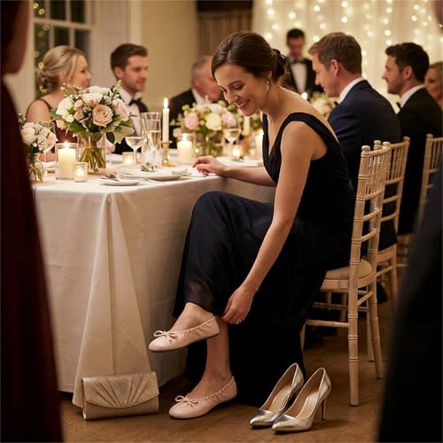 Rolly Flats-Women's Foldable Ballet Flats, Travel & Wedding Shoes, Fit in Your Purse-Nude