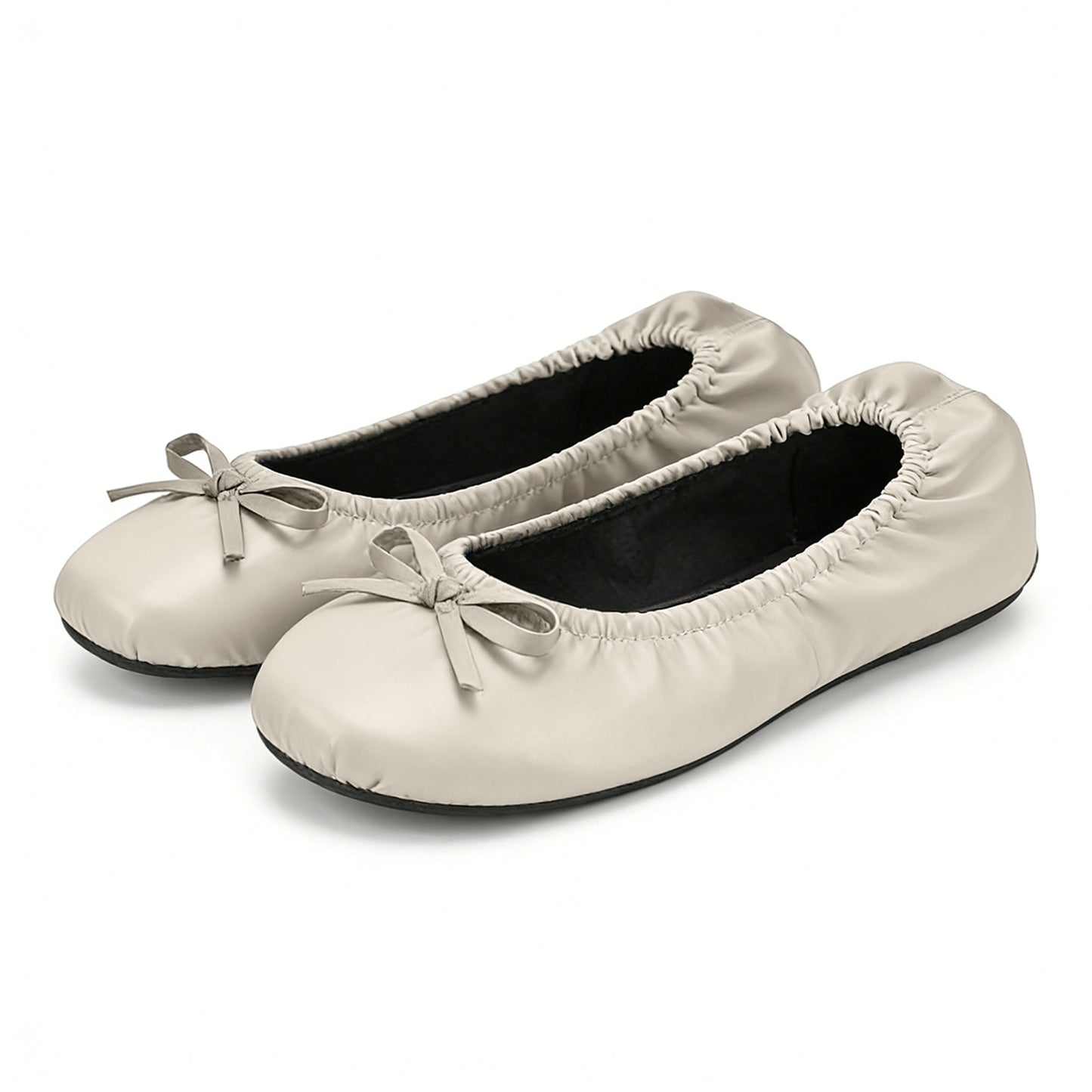 Rolly Flats-Women's Foldable Ballet Flats, Travel & Wedding Shoes, Fit in Your Purse-Pearl White