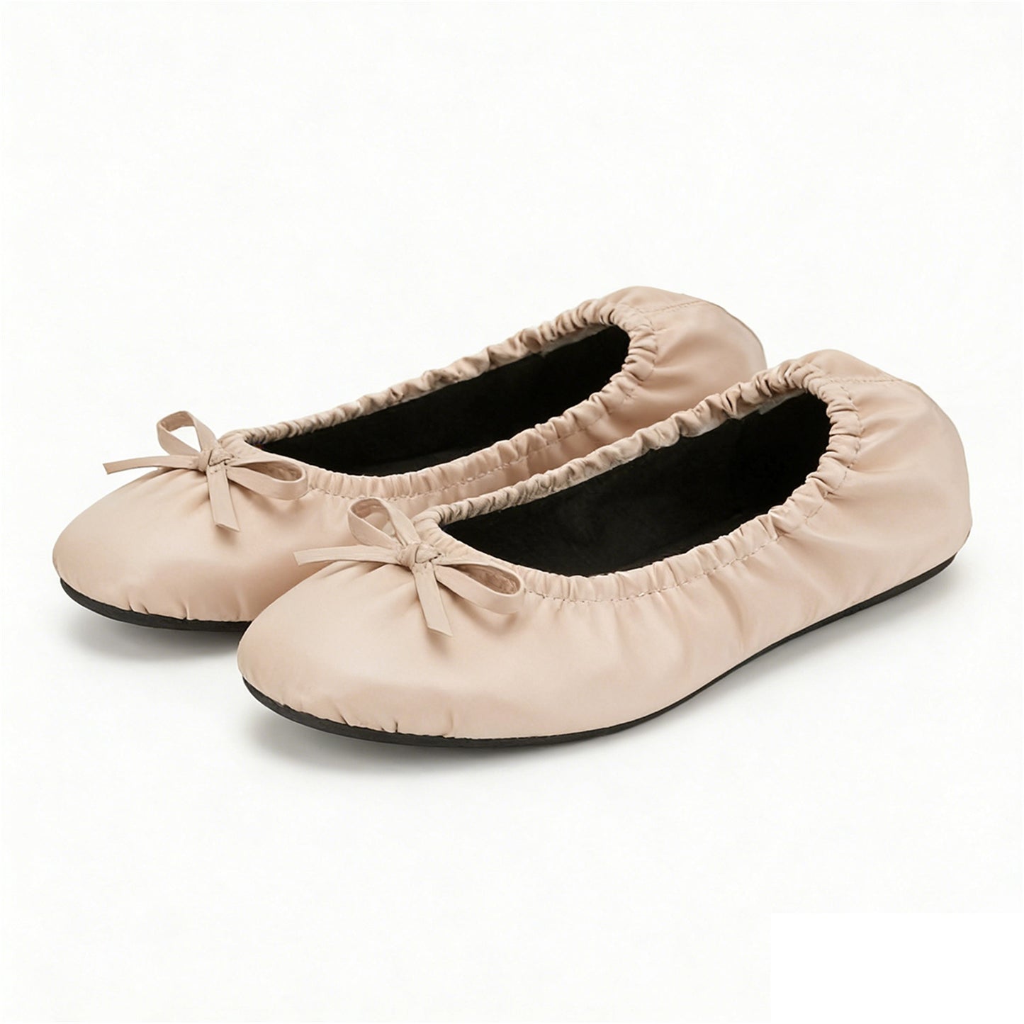 Rolly Flats-Women's Foldable Ballet Flats, Travel & Wedding Shoes, Fit in Your Purse + Tote-Nude