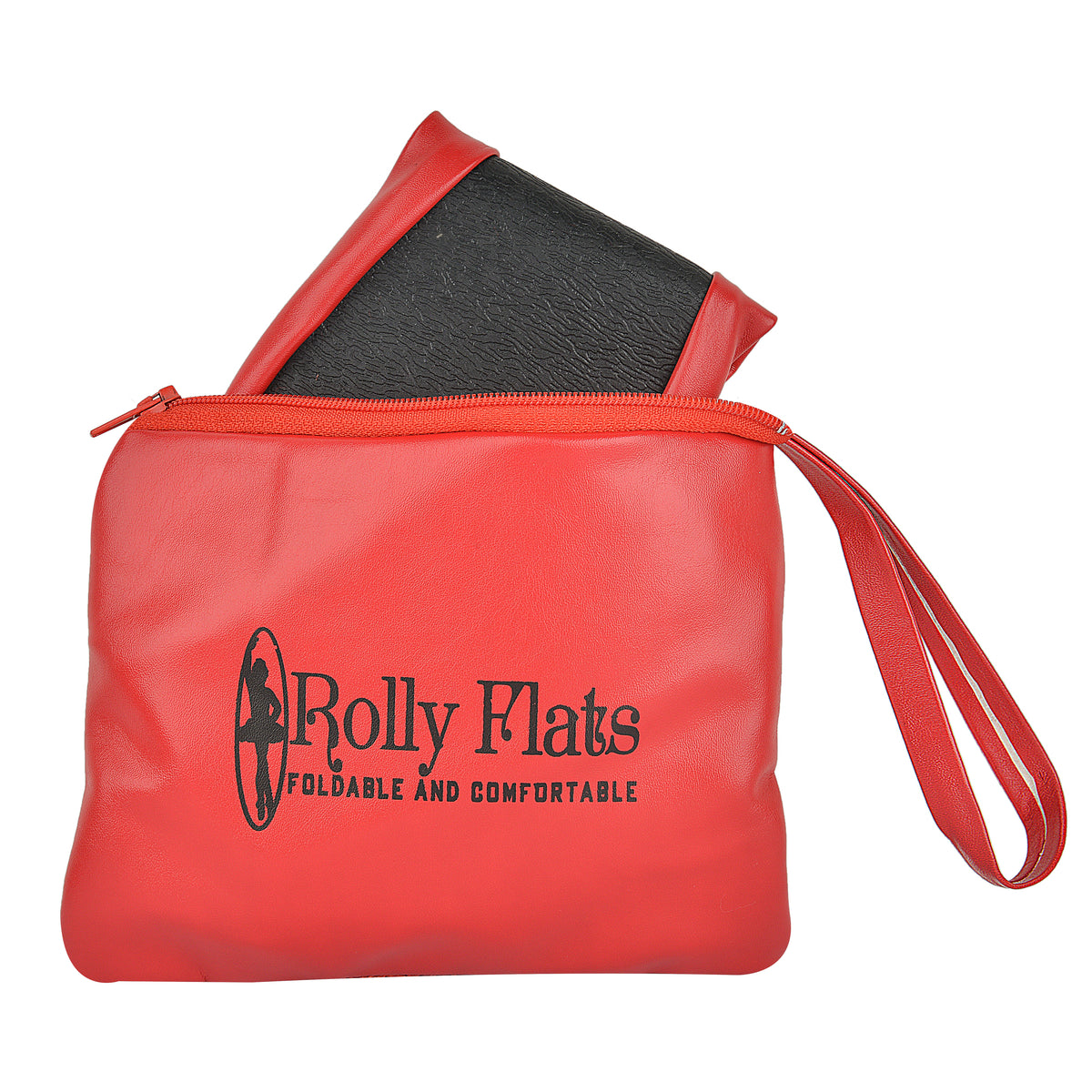 Rolly Flats-Women's Foldable Ballet Flats, Travel & Wedding Shoes, Fit in Your Purse-Red Sequin Tip