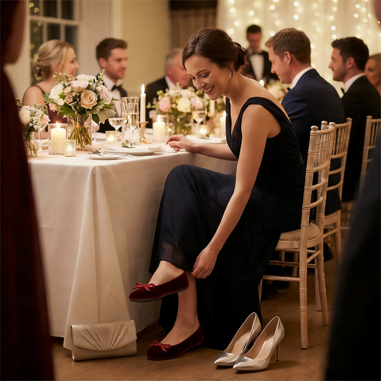 Rolly Flats-Women's Foldable Ballet Flats, Travel & Wedding Shoes, Fit in Your Purse-Burgundy Velvet