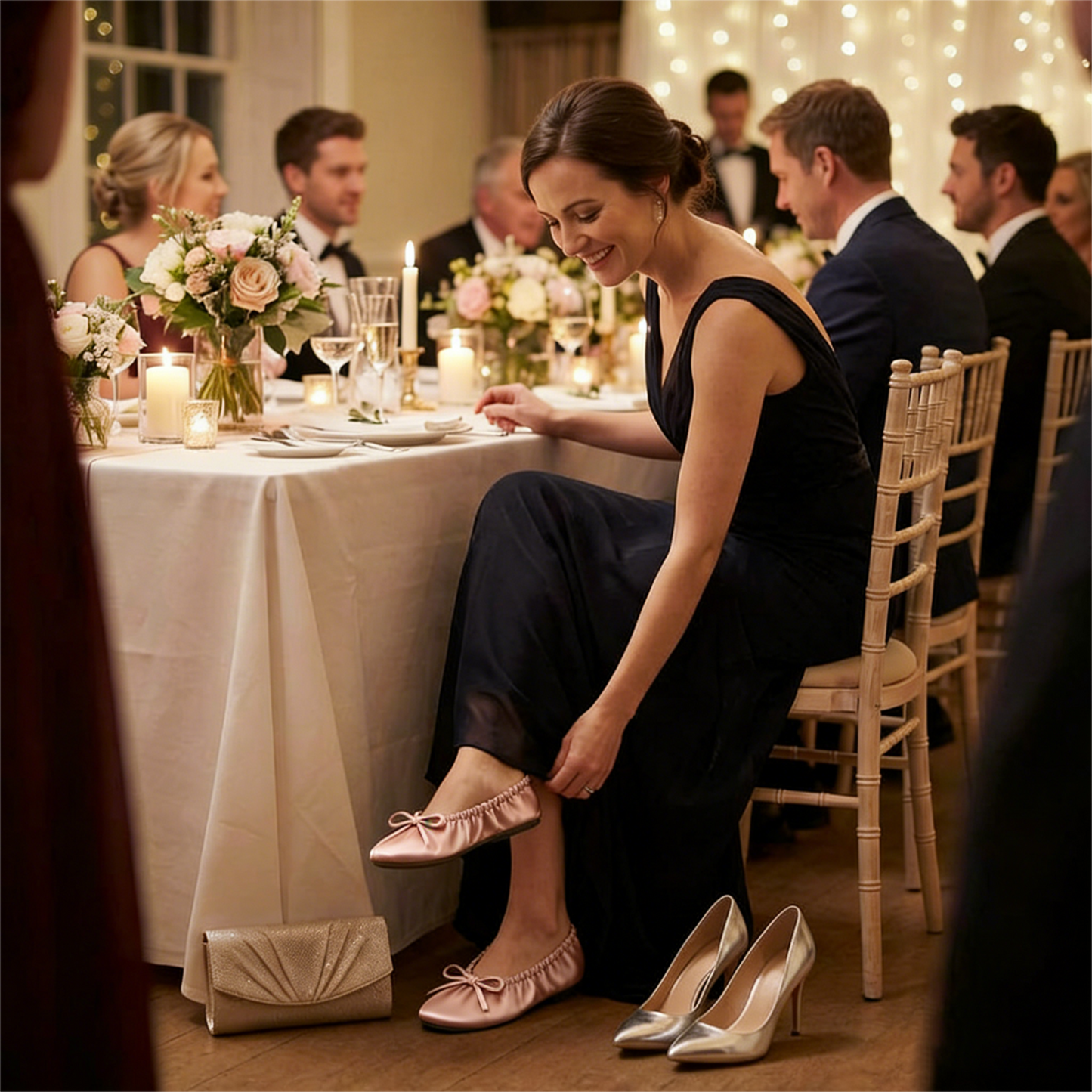 Rolly Flats-Women's Foldable Ballet Flats, Travel & Wedding Shoes, Fit in Your Purse + Tote-Rose Gold