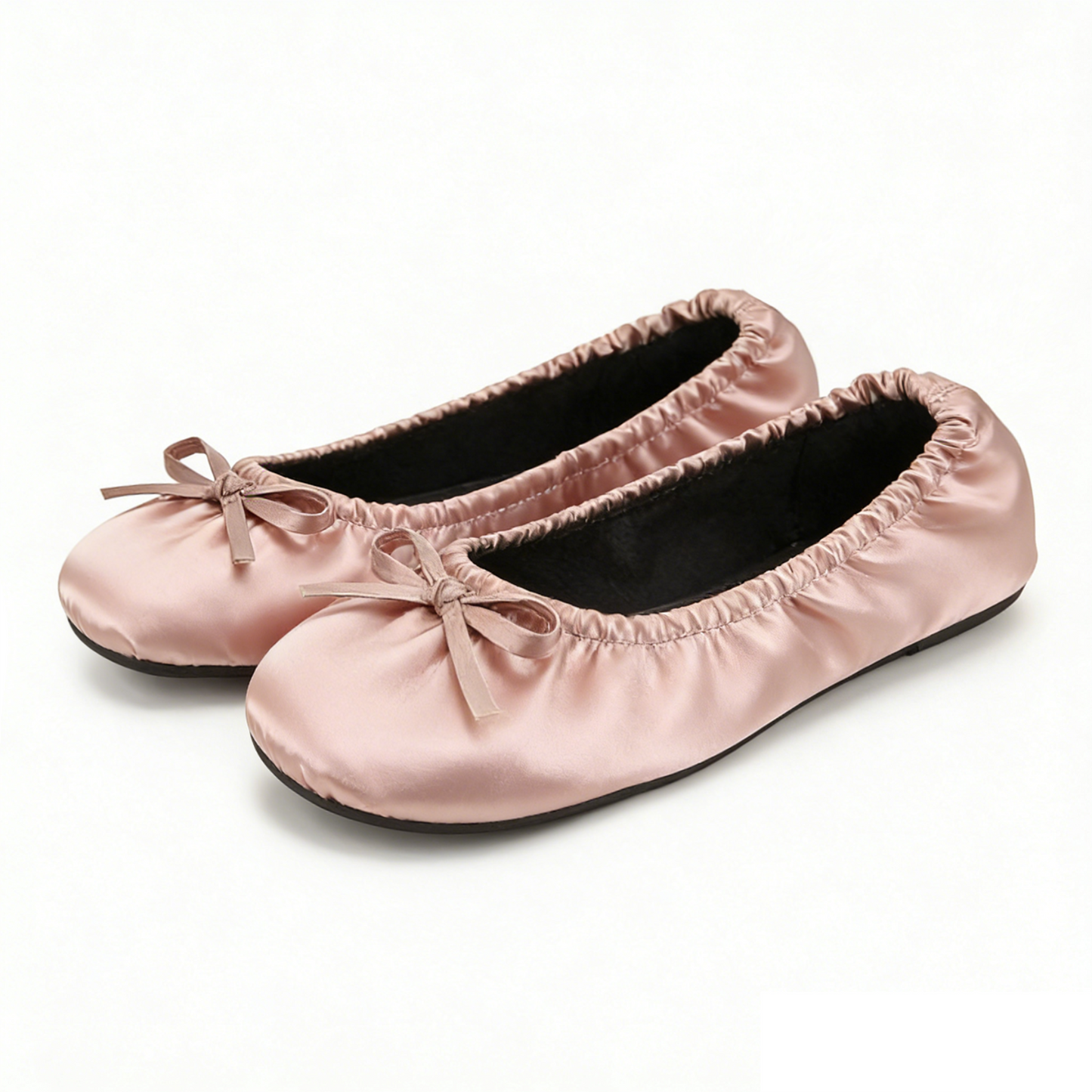 Rolly Flats-Women's Foldable Ballet Flats, Travel & Wedding Shoes, Fit in Your Purse + Tote-Rose Gold