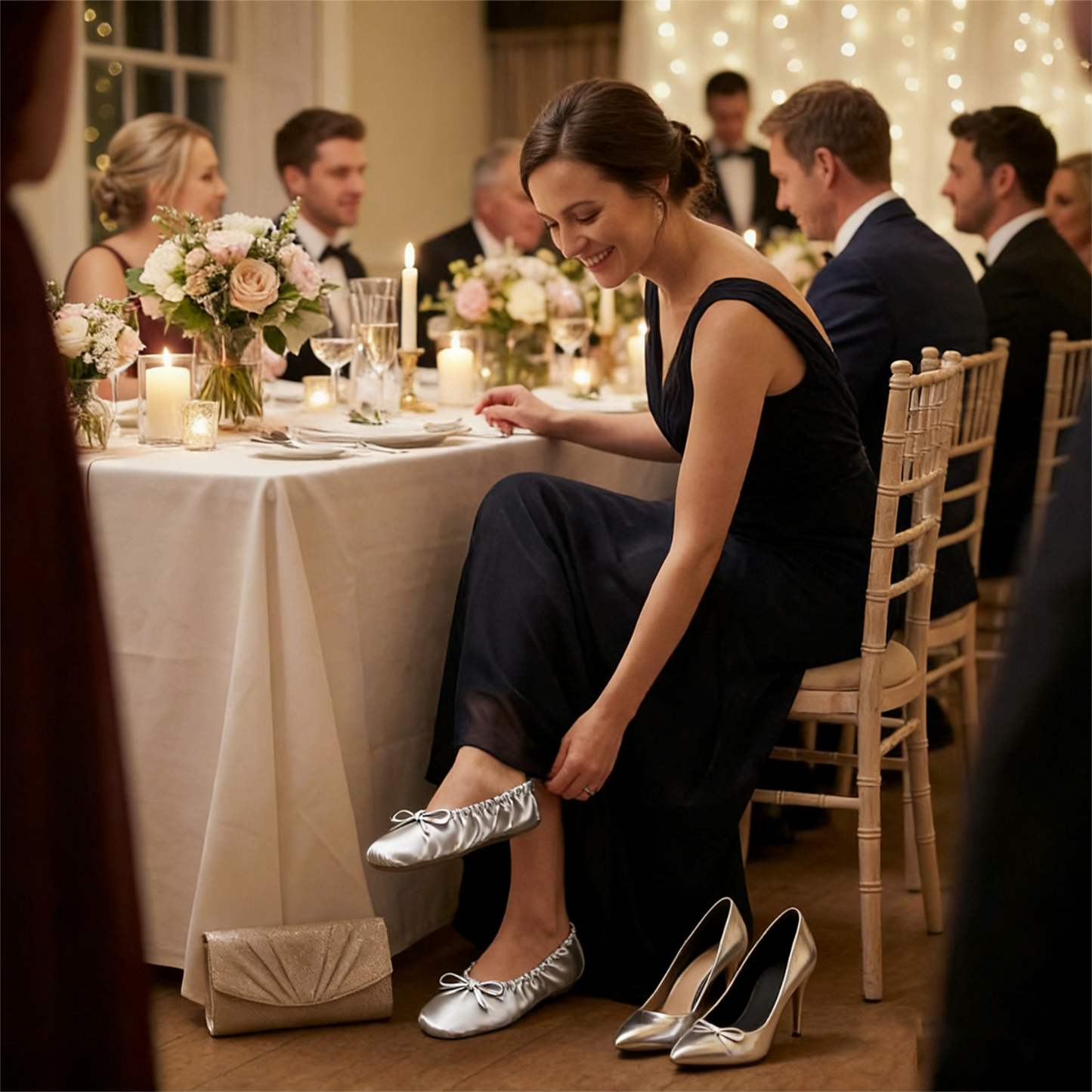 Rolly Flats-Women's Foldable Ballet Flats, Travel & Wedding Shoes, Fit in Your Purse + Tote-Silver