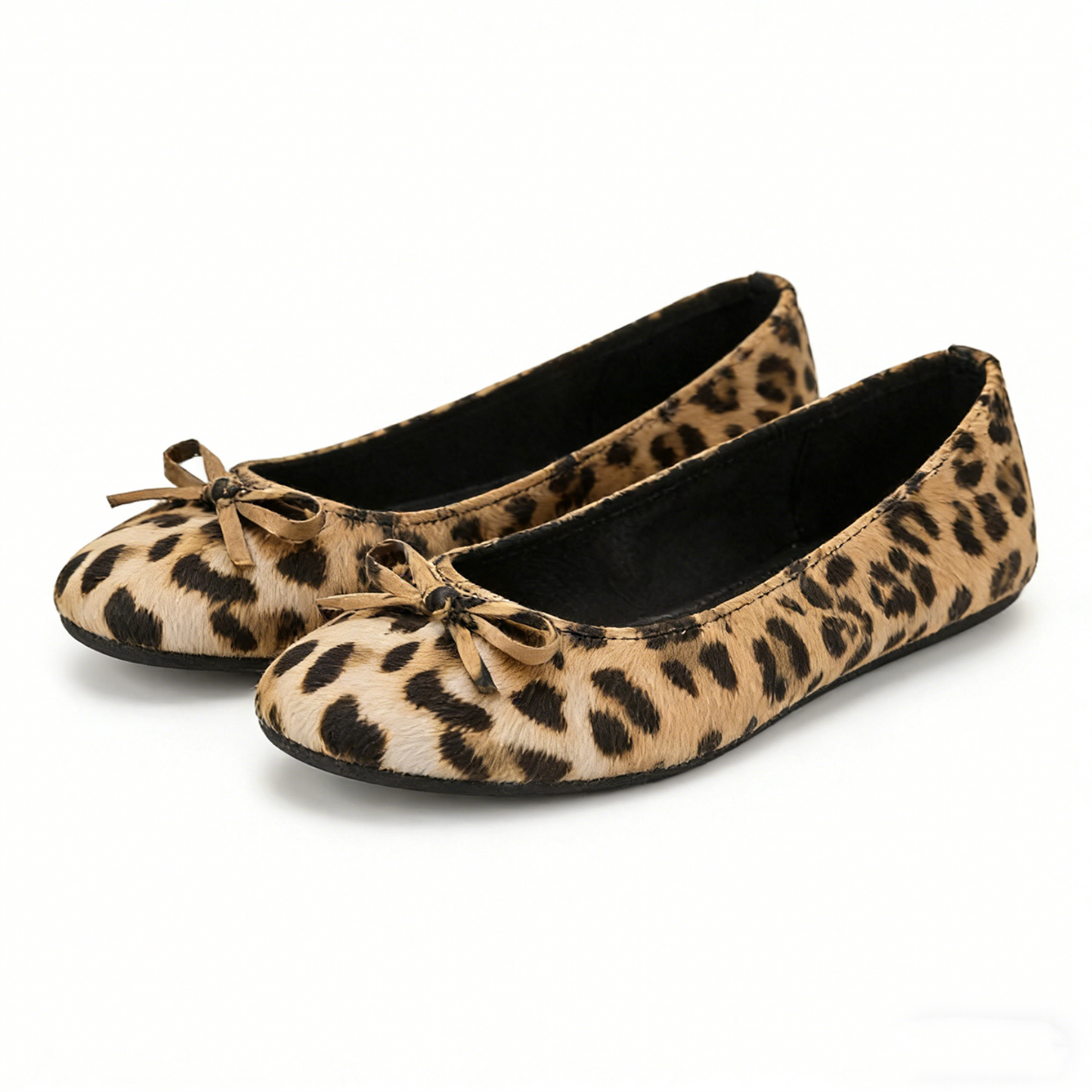 Rolly Flats-Women's Foldable Ballet Flats, Travel & Wedding Shoes, Fit in Your Purse-Yellow Leopard